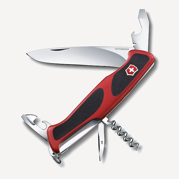 Нож Victorinox RangerGrip 53, 130мм, 5 функций (красный/черный)
